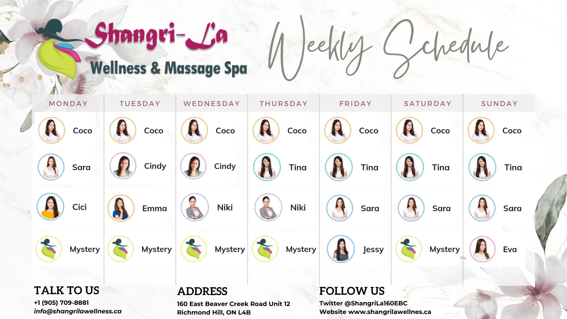 Schedule_Shangri_La_Wellness_Massage_Spa_East_Beaver_Creek_Richmond_Hill_ON